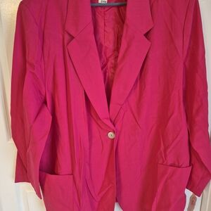 Hot Pink Women's Blazer Jacket -